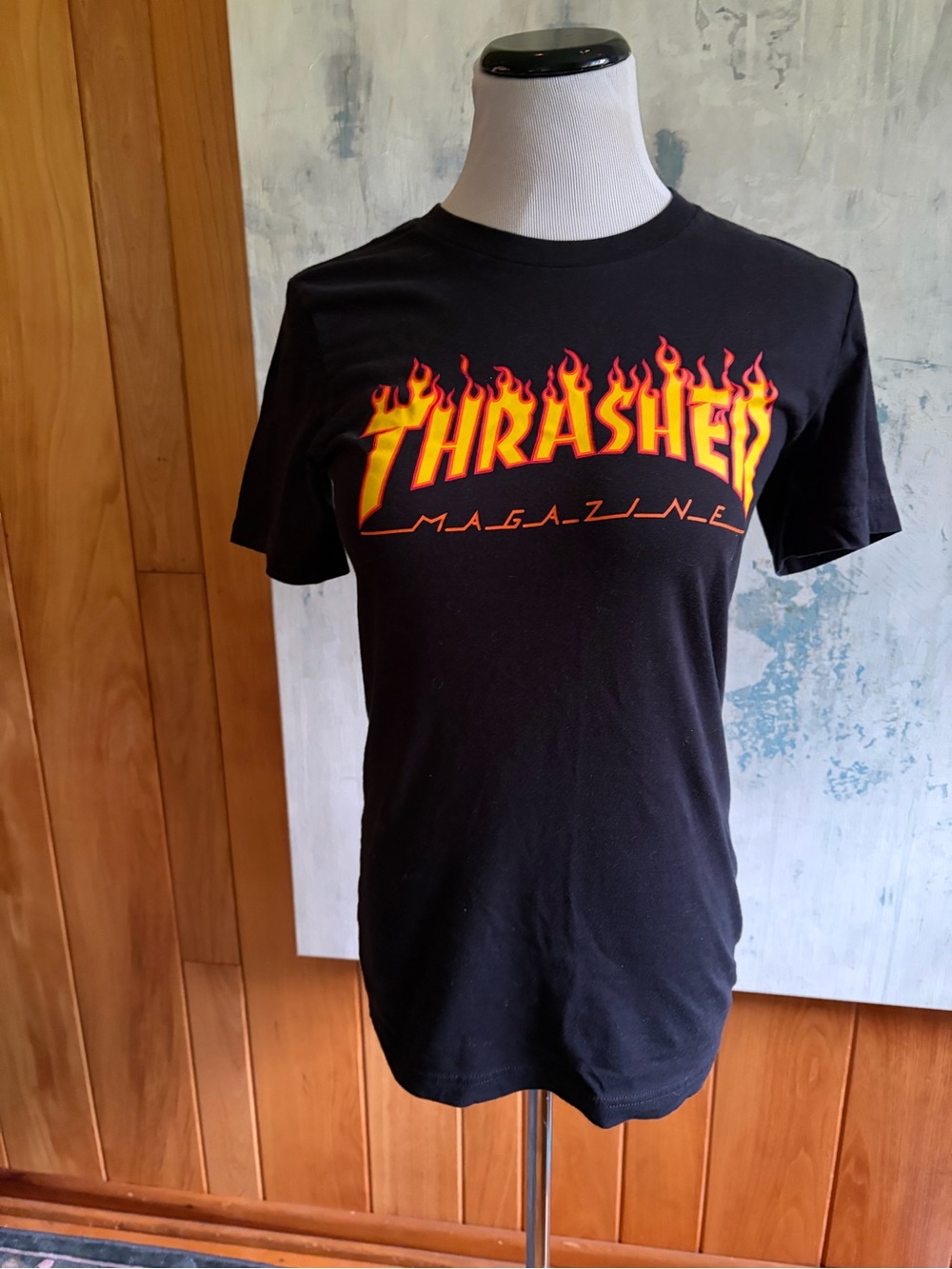 Thrasher Black Flame Logo T-Shirt - Women’s Small.